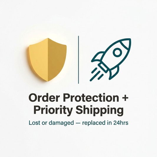 ORDER PROTECTION + PRIORITY SHIPPING